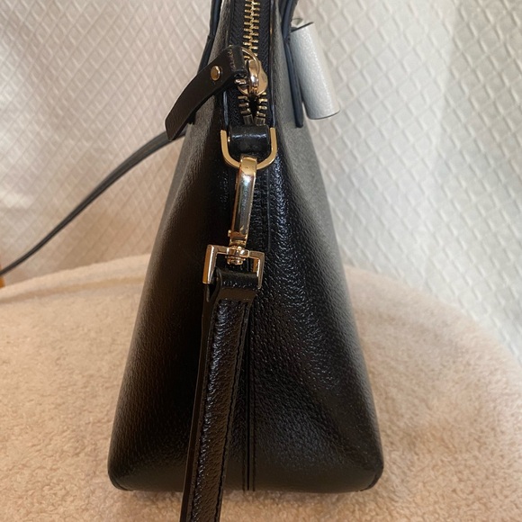 Kate Spade Black Shoulder/Crossbody Bag with White Bow - Picture 7 of 13